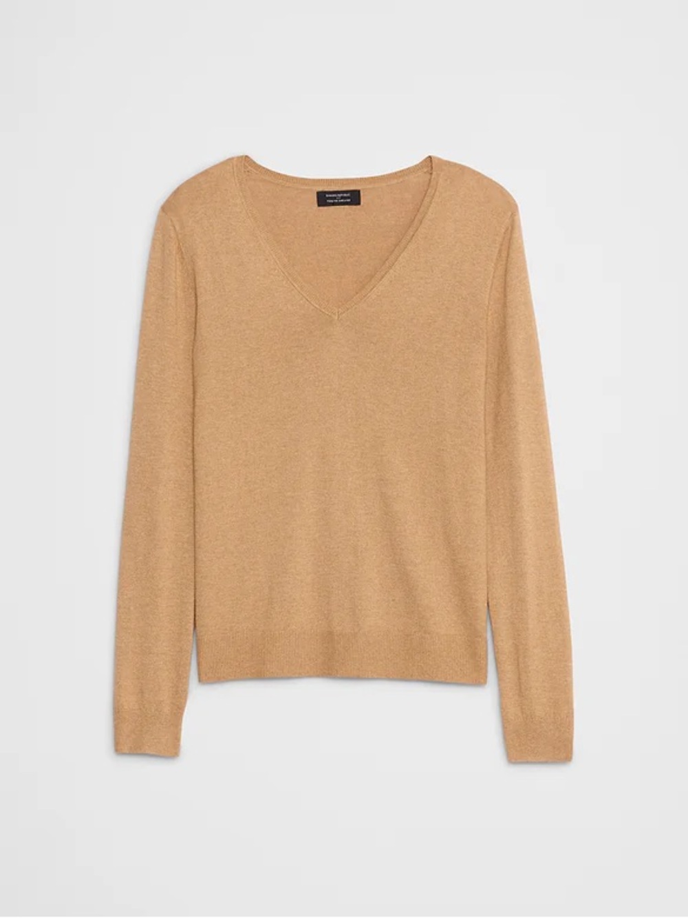 Banana Republic Gold V-Neck Forever Sweater - M